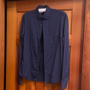 UNTUCKit NWOT Navy Gironde Performance Shirt Small Slim